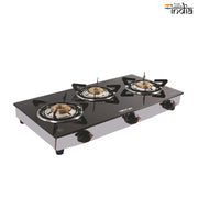 TCH 302 Glass Gas Stove (3 Burner)